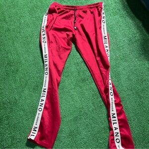 Milano Di Rogue Men Red Track Pants XL
